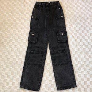 Fashion Nova Black Cargo Jeans